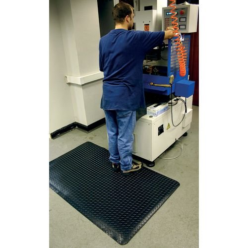 Diamond-Plate Anti-Fatigue Matting 610X910mm Black
