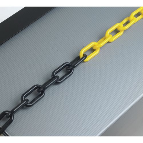 Plastic chains for aluminium posts - Yellow/black