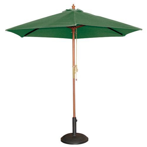 Outdoor parasols with wooden pole - 2.5m Green