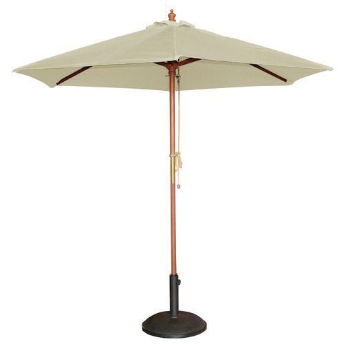 Outdoor parasols with wooden pole - 2.5m Cream