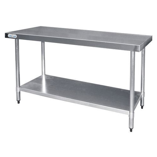 Value stainless steel top preparation tables without upstand