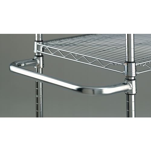 Adjustable chrome wire shelf trolleys, 3 shelves - shelf L x W x 915 x 457mm