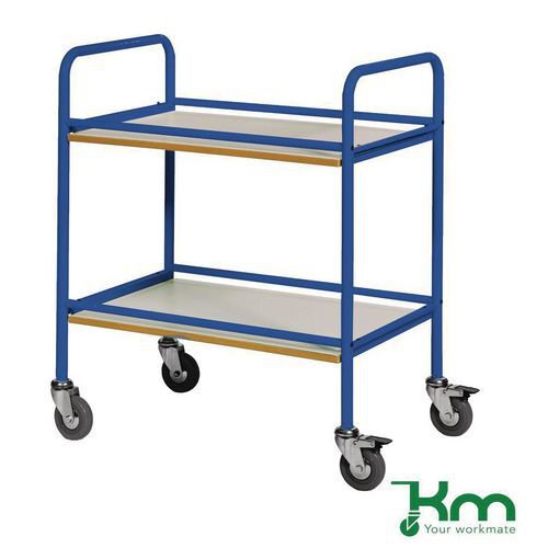 Konga service trolleys with melamine shelves, colour blue