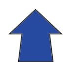 Warehouse Floor Signals Pack of 100 Arrow Shape 90 mm Dishape Blue