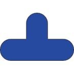 Warehouse Floor Signals Pack of 10 T Shape 200 X 300 Mmblue