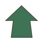 Warehouse Floor Signals Pack of 100 Arrow Shape 90 mm Dishape Green
