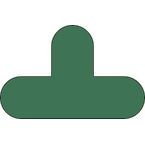 Warehouse Floor Signals Pack of 10 T Shape 200 X 300 Mmgreen
