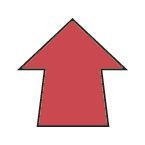 Warehouse Floor Signals Pack of 100 Arrow Shape 90 mm Dishape Red