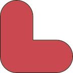 Warehouse Floor Signals Pack of 10 l Shape 200 X 200 Mmred