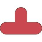 Warehouse Floor Signals Pack of 10 T Shape 200 X 300 Mmred