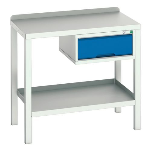 Static Welded Bench With Drawer Steel Top