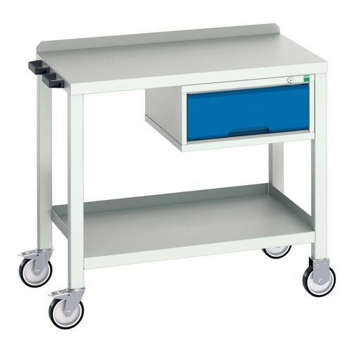 Mobile Welded Bench With Drawer Steel Top