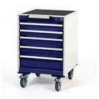 5 Drawer Mobile Cabinet -h X W X D : 780 X 525 X 525