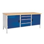 Cubio Storage Bench Mpx - H 840 X W 2000 X D 7502 Cupboards, 3 Drawers