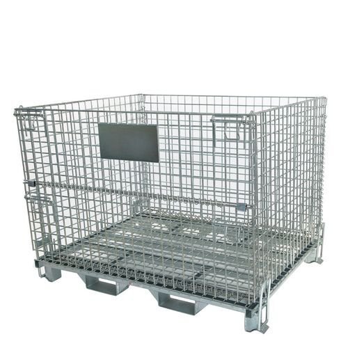 Hypacage® stackable mesh pallet cages - Heavy duty - with fork guid - 1200 x 1000 x 800mm