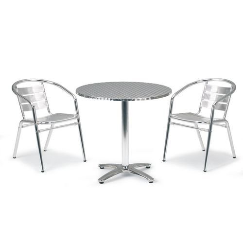 Aluminium bistro - Tables circular pedestal table