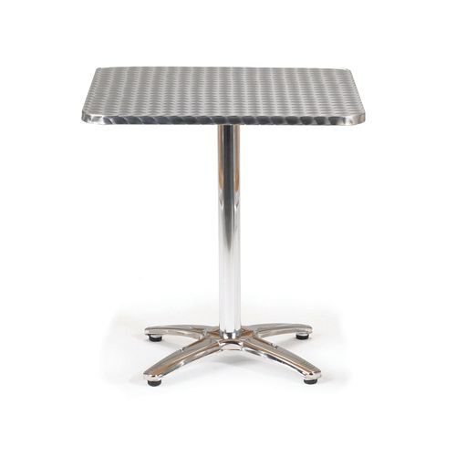 Aluminium bistro - Tables square  pedestal table