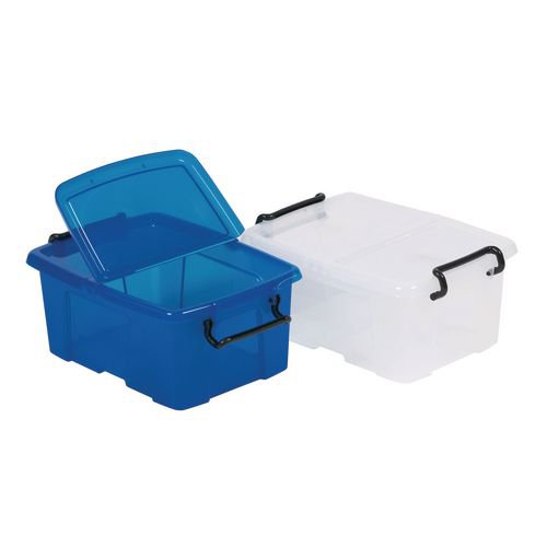 Clear containers with secure folding lids- 12L