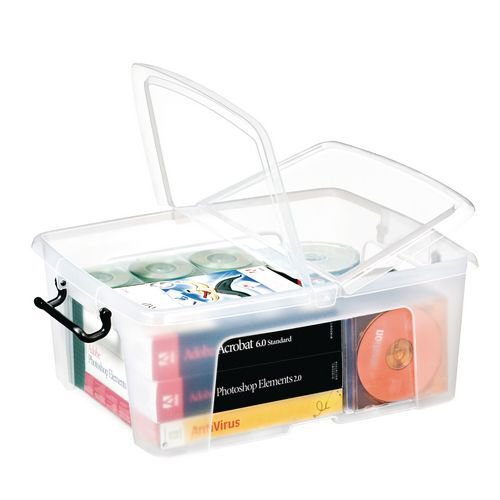 Clear containers with secure folding lids - 24L