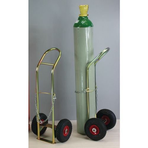 Single industrial gas cylinder trolley