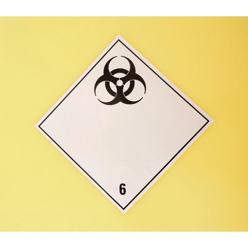 This clinical waste bin is resistant to acid and alkali corrosion and UV light. The lid is lockable to maintain hygiene standards and to keep contents protected from tampering. The bright yellow plastic design features the internationally recognised biohazard symbol printed on the front as a warning. Disposing of clinical waste in this refuse container reduces the risk of exposure to harmful materials. This 120 litre bin has 2 wheels for ease of mobility.