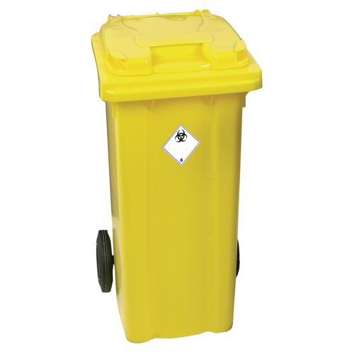 Lockable clinical waste wheelie bin