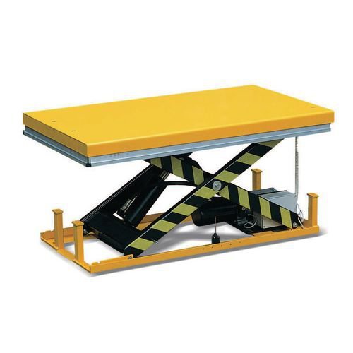 Static powered lift tables, capacity 3000 kg