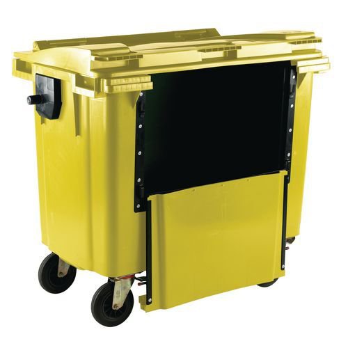 4 wheeled bin with drop down front - 1100L