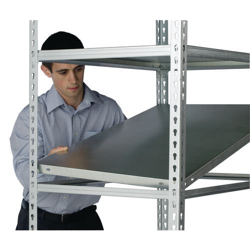 Boltless galvanised steel shelving - up to 250kg - 2000mm high bays