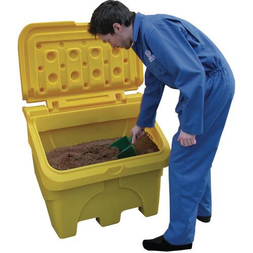 Winter Grit/Sand Box Slim 130 Litre Yellow (Manufactured from UV stablished polyethylene) 379940
