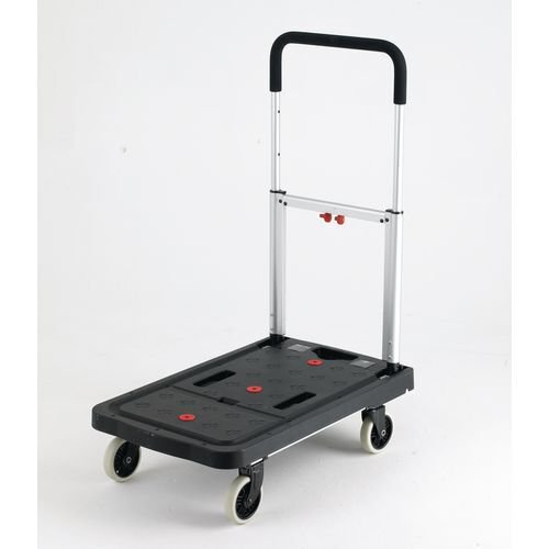 Folding plastic platform truck, capacity 120kg