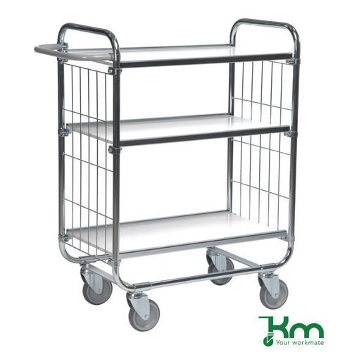 Konga order picking trolleys with adjustable shelves, H x W x L - 1120 x 470 x 1195 with 3 shelves