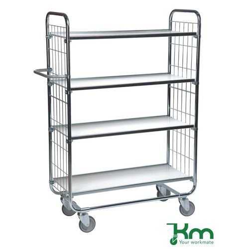 Konga order picking trolleys with adjustable shelves, H x W x L - 1590 x 470 x 1195 with 4  shelves