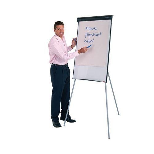 Coloured whiteboard and flipchart easel - black