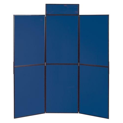 Lightweight folding display panel kit - 6 panel, blue