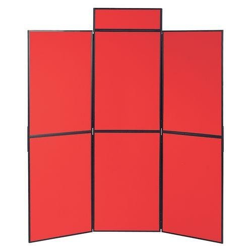 Lightweight folding display panel kit - 6 panel, red