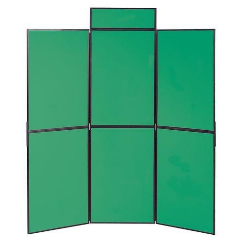 Lightweight folding display panel kit - 6 panel, green
