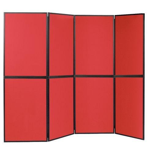 Lightweight folding display panel kit - 8 panel, red