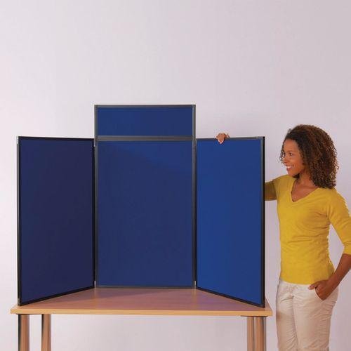 Lightweight table top display system, portrait - blue