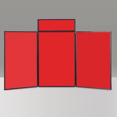 Lightweight table top display system, portrait - red