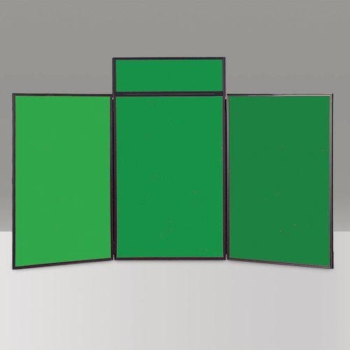 Lightweight table top display system, portrait - green