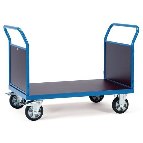 Fetra extra heavy duty platform trucks with brakes with double panel ends