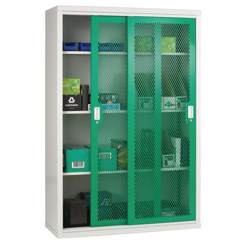 Sliding door cupboards - Mesh door  1830mm high, 1220mm wide - Green
