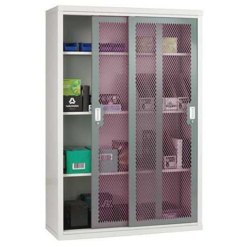 Sliding door cupboards - Mesh door  1830mm high, 1220mm wide - Charcoal