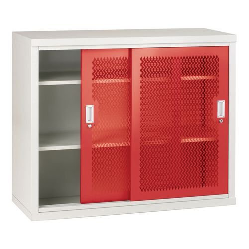 Sliding door cupboards - Mesh door  1020mm hight, 1220mm wide - Red