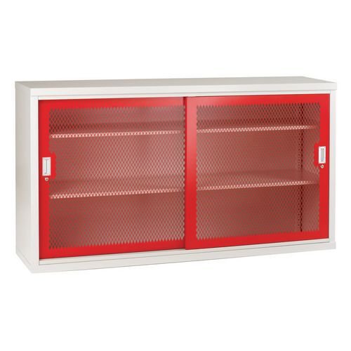 Sliding door cupboards - Mesh door 1020mm hight, 1830mm wide - Red