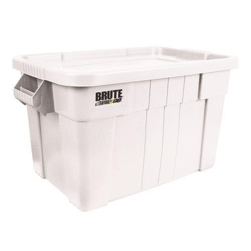 Rubbermaid industrial strength tote box - 75L, White