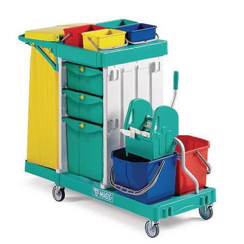 Multi purpose cleaning trolley