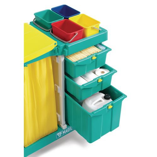 Multi purpose cleaning trolley