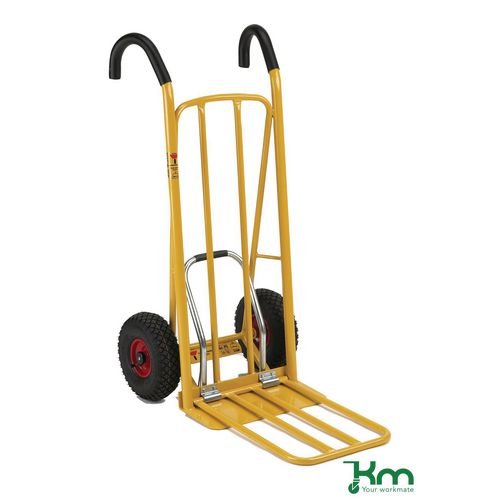 Easy Tip Sacktruck With Ergonomic Handles. Mounted On 260mm Diameter Pneumatic Tyred Wheels. Capacity 250Kg